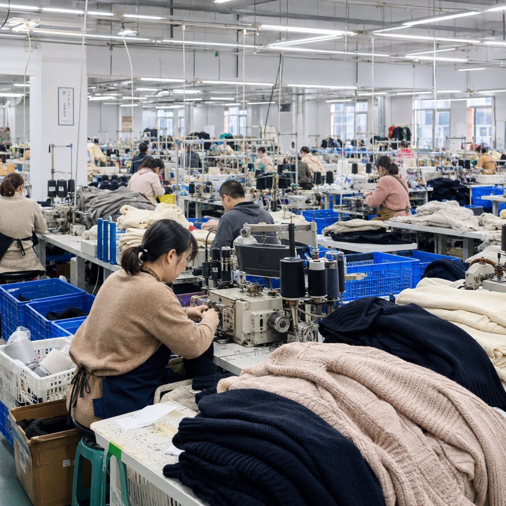 EverKnit knitwear workshop — production floor
