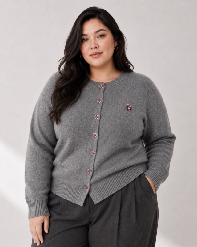 Crew cardigan in grey